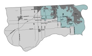 Sarpy County congressional district color map