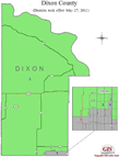 Dixon county congressional district color map