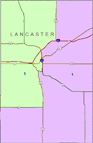 Lancaster Board of Education color map