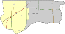 Sarpy county court color map