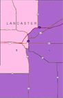 Lancaster County Regent color map
