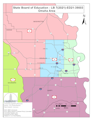Omaha Board of Education color map