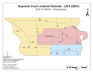 Omaha metro area court color map